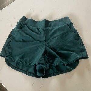 90 Degree By Reflex Dark Green Athletic Shorts